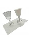 CLINK FREE FIXING SYSTEM TEKNE VE KARAVANLAR İÇİN TABAK ,BARDAK VE KADEH SABİTLEYİCİ DELİKLİ AKRİLİK PLEKSİ TEPSİ  -  22x33cm